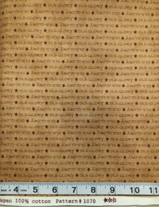 Old Glory Gatherings #1070 BTY Primitive Gatherings Moda Fabrics Red Script - Picture 1 of 2