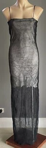 Maxi Dress COOPER STREET CLOTHING Sleeveless Crinkle Look Mesh Net Layer Size M - Picture 1 of 11