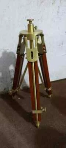 Vintage 40 inch Wooden Tripod Theater Stage, Industrial Tripod Spotlight uses - Picture 1 of 4
