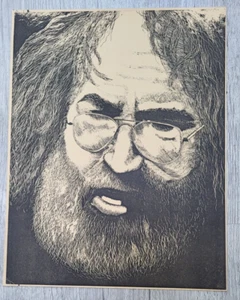 Vintage JERRY GARCIA Print Grateful Dead Print Parking Lot Art - 8" x 10"  *A - Picture 1 of 5