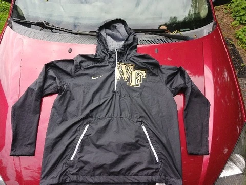 Nike Wake Forest Windbreaker Medium 1/4 Zip Pullover Jacket Hooded Womens Xl Cover