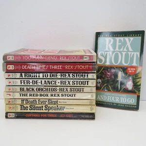 Lot of 10 Rex Stout Nero Wolfe Mystery Bantam Paperback Books 1970s-90s - Picture 1 of 22