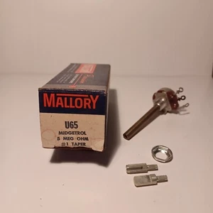 MALLORY U65 MIDGETROL CONTROL 5 MEG OHM 2" SHAFT NEW OLD STOCK - Picture 1 of 2
