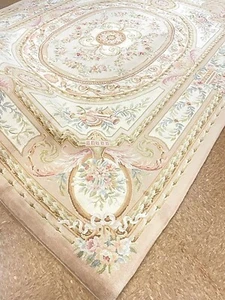 9 x 12 Plush Hand Knotted Savonnerie Carpet Brand New - Picture 1 of 3