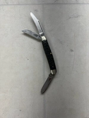 Cuchillo Plegable Vintage Kutmaster Tres Hojas Stockman Hecho en Utica, (PO1016738) Foto 1 de 4