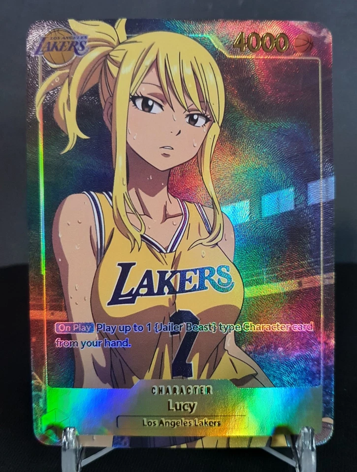 L.A LAKERS LUCY HEARTFILIA FAIRY TAIL NBA Goddess Story Waifu TCG Doujin Card - Image 1 of 3