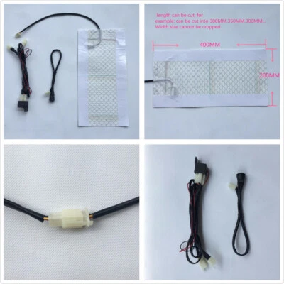 Углеродное волокно 40x20 см DC12V мотоцикла ATV E-BIKE сиденье подогрев подушечка с переключателем - Изображение 1 из 4