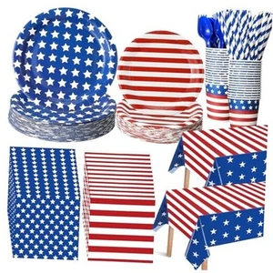 452 Pcs Patriotic Party Supplies Decoration 4th of Red White Blue American Flag - Picture 1 of 7
