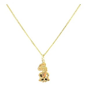 9ct 9K Yellow Gold Tiki Charm Pendant 1.03 Grams. Brand New - Picture 1 of 7