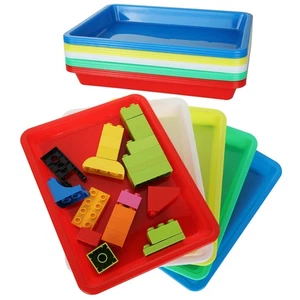 DIRBUY 15 Pack Plastic Trays for Kids Arts and Crafts, 11 x 8 inch Multicolor... - Picture 1 of 7