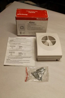 Sirena interior bicolor Honeywell WAVE2 106dB alarma de seguridad blanca NUEVA ^ Foto 1 de 4