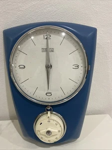 Bauhaus Remington Lektro 1960 reloj de pared reloj de cocina porcelana completamente funcional Reino Unido - Imagen 1 de 2
