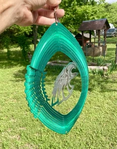 Vintage Spiral Philadelphia Eagles 13 x 8 inch Wind Spinner with Spinner Hook - Picture 1 of 6