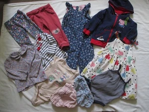Toddler Baby Girl Clothes Bundle - Age 18-24 Months Dresses Trousers Tops Hoodie - Picture 1 of 6