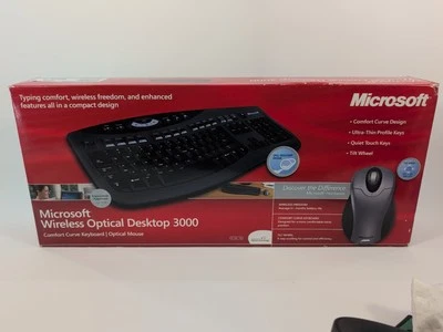 Microsoft Optical Destop 3000 65W-00001 Wireless Keyboard - New Sealed In Box - Image 1 of 4