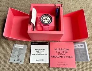 OMEGA x Swatch MoonSwatch SO33P700 Mission To The Pink Moonphase Japan New - Picture 1 of 3