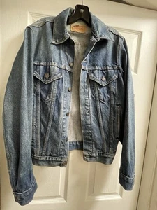 Vintage Hard Ti Find Levi’s Denim Jeansjacke Herren 36L Trucker Style TOP - Bild 1 von 7