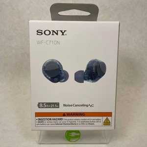 Nuevos auriculares estéreo inalámbricos Sony con cancelación de ruido azules WF-C710N - Imagen 1 de 6