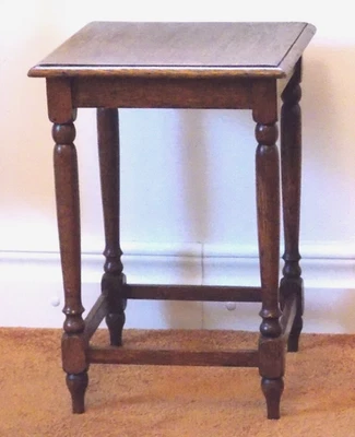 Side Table Small ANTIQUE Floral Bench Stool Hump HBT 42.5x29x31 cm - Image 1 of 4
