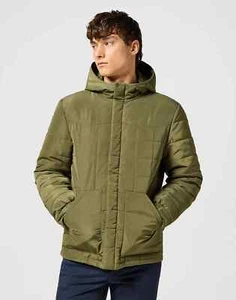 Wrangler - Men's Transitional Puffer Hooded Jacket in Ivy Green BNWT - M £130 - Picture 1 of 5