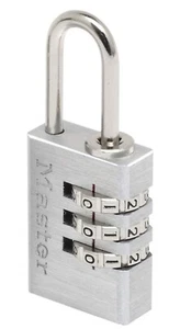 Aluminium Zahlenschloss programmierbar - MASTER LOCK - 20mm - Griff 21mm - Bild 1 von 4