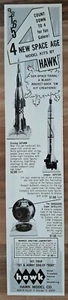 VINTAGE 1966 HAWK SATURN JUPITER ROCKET VANGUARD SATELLITE ADVERTISEMENT - Picture 1 of 1