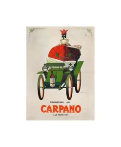 Manifesto originale pubblicitario - Carpano - Punt e Mes, vermuth Re FIAT - Foto 1 di 1