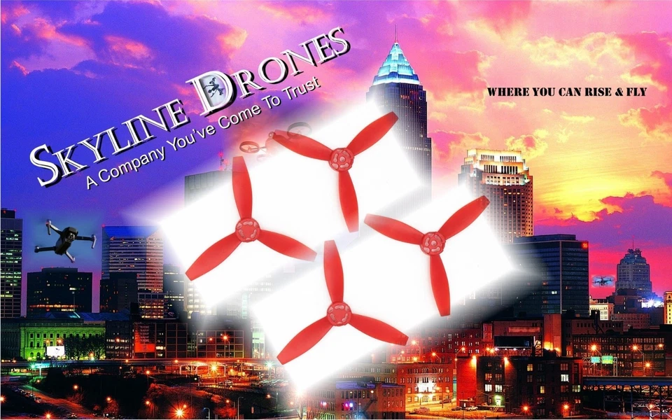 Parrot Bebop Propellers...............4 Red Blades - Image 1 of 2