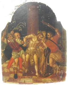 Flagellazione di Cristo del QUATTROCENTO o 500 Olio e tempera su tavola cm 38x31 - Picture 1 of 24