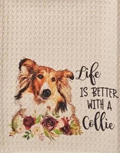 Collie Dog Kitchen Dish Towel - Picture 1 of 4