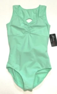 Theatricals Dancewear Leotard Bodysuit Lining Pinched Open Back Mint New Women - Picture 1 of 10