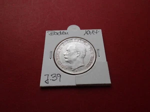 Deutsches Reich / Baden, Friedrich II, 3 Mark, 1914, "ss+" J. 39 # MV2024 - Bild 1 von 2