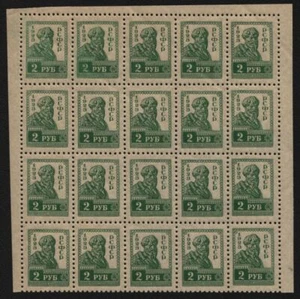Rusia / RSFSR 1923 - Mi-Nr. VI C ** - MNH - Bloque 20 (III) - Imagen 1 de 2