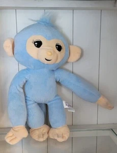 Fingerlings Blue Glitter Plush Monkey Stuffed Animal w Poseable Arms 14" - Picture 1 of 7