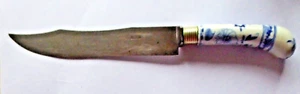 Tranchier- o. Fleischmesser "EXCELSIOR" m.Porzellangriff Zwiebelmuster 31 cm alt - Bild 1 von 10