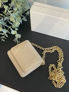 MARGIELA Madison Beige Nude Mini Chain Wallet Cross Bag Flap New - Picture 1 of 17