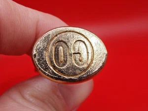 Sello de sello de cera de sellado vintage dorado "GO" - Imagen 1 de 4