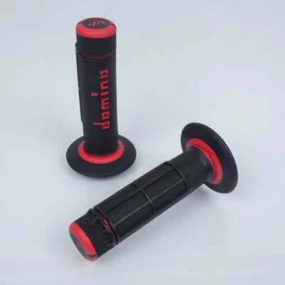 Poignée Domino A020 noir rouge pour moto enduro TT cross 50 à boîte Neuf - Photo 1/3