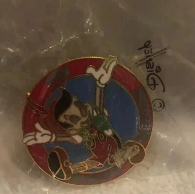 Disneyland 1996 Seasons Greetings Disney pin Pinocchio - Image 1 of 2