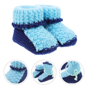 1 Pair Handmade Baby Hand Knitting Shoes Crochet Shoes Knitted Booties Knitted - Picture 1 of 12