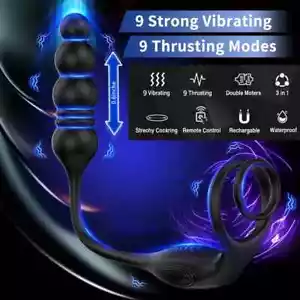 Analstecker Vibrator Prostata Massagegerät Dildo Sexspielzeug für Männer Frauen - Bild 1 von 19