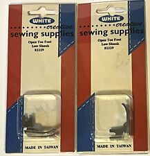 White Creative Sewing Machine Open Toes Low Shank Foot #82229