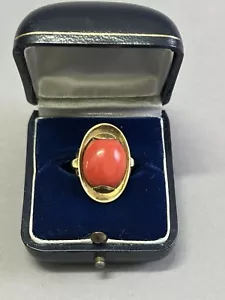 Wunderschöner Korallenring Aus 585‘Gold im Oval - Bild 1 von 9