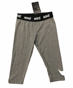 NWT$30 Nike Dri-Fit Small Girl's Capri Tights Gray Size 6X - Picture 1 of 6