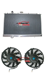 Radiateur + ventilateur alu pour Mitsubishi LANCER EVO 4 5 6 EVO4 EVO5 EVO6 MT 1996-2000 - Photo 1/7