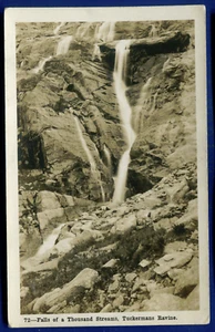 Falls Thousand Streams Tuckermans Ravine New Hampshire Echtfoto Postkarte - Bild 1 von 2