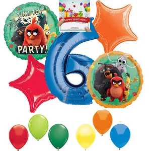 Angry Birds 2 Party Supplies Balloon Decoration Bundle for 6th Birthday - Picture 1 of 1