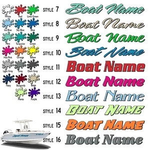 Boat Name Decal 6x36" / Custom Hull Graphic / Premium Marine Vinyl Lettering 2CL - Picture 1 of 16
