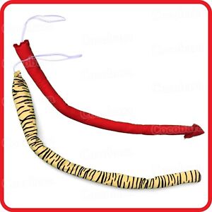 60CM LARGE LONG ANIMAL TAIL-TIGER-RED DEVIL-CAT-DOG-DRESS UP-COSTUME-PARTY
