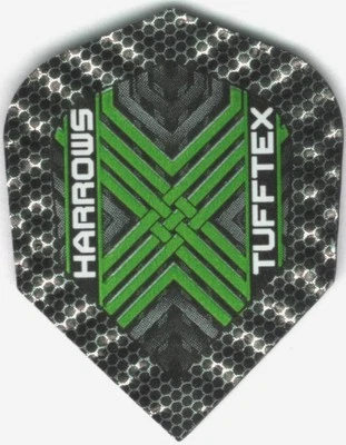 HARROWS Green TUFFTEX Dimplex Dart Flights: 3 per set